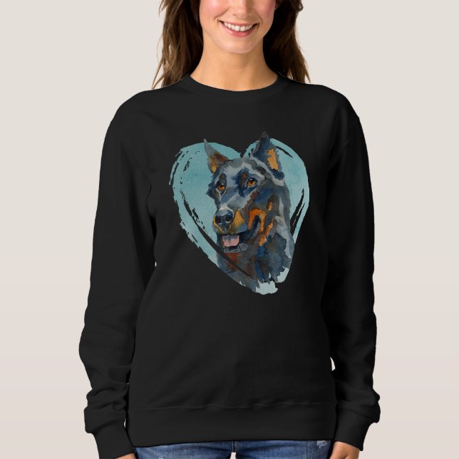 Sweatshirt Beauceron Portrait - Watercolor Dog Graphic (Devant)