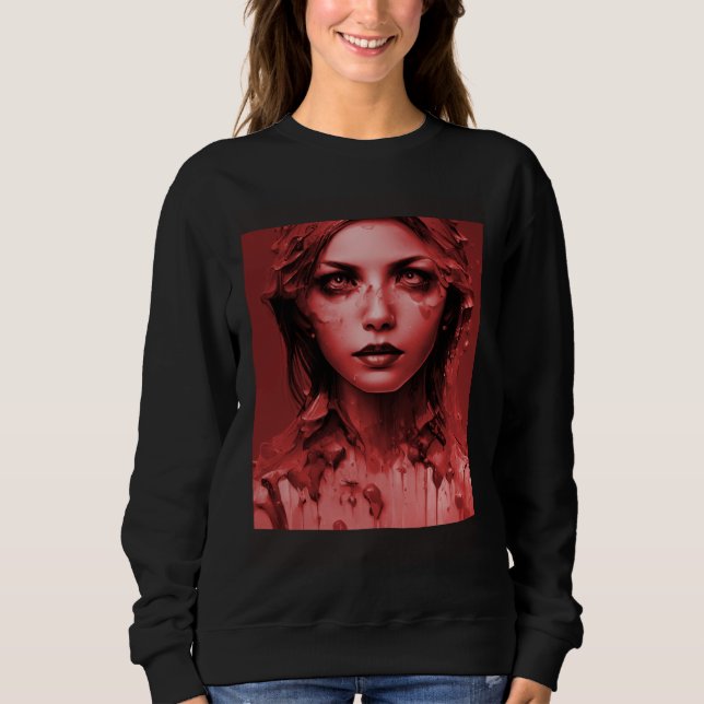 Sweatshirt Beautiful Goth Girl Dark Gothic Horror (Devant)