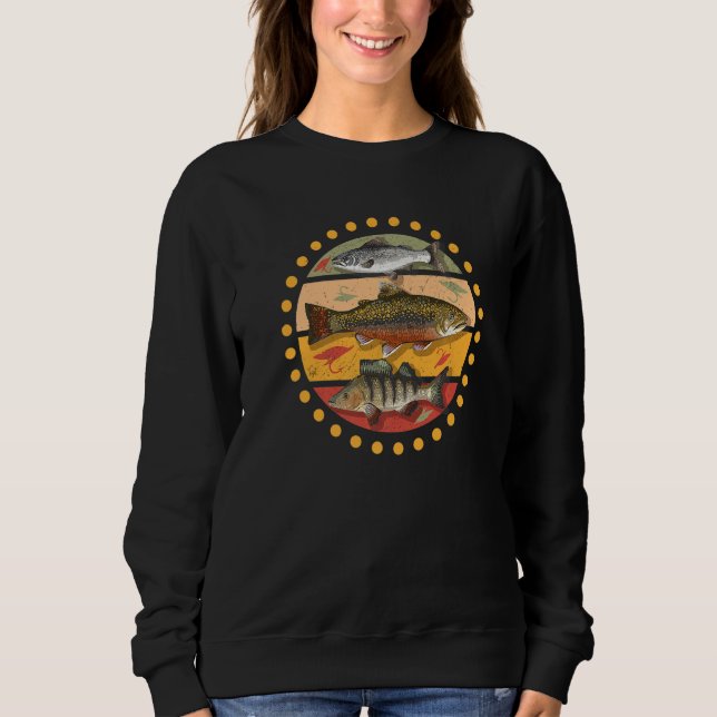 Sweatshirt Beautiful motif with different fishes for anglers (Devant)