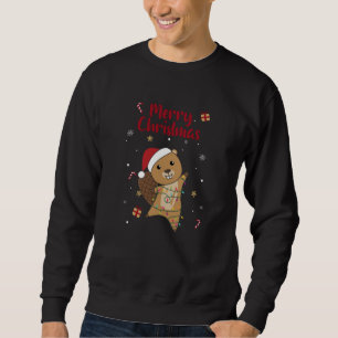 Sweatshirt Beaver Joyeux Noël Animaux d'hiver Beavers