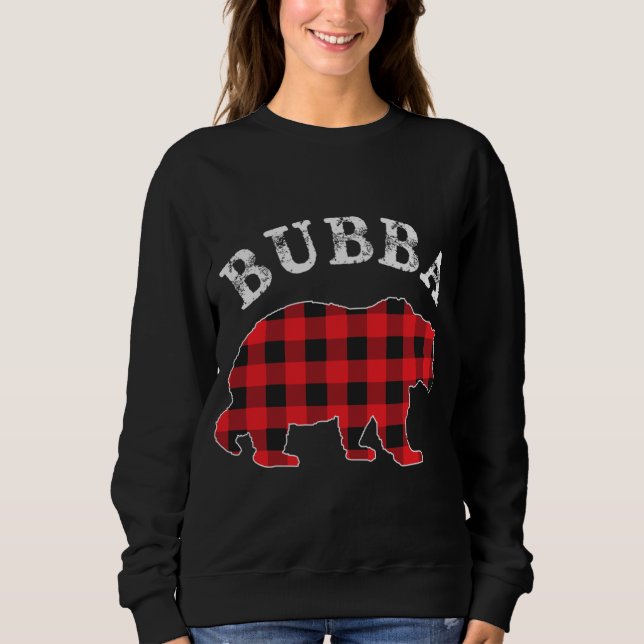Sweatshirt BÉBÉ BÉBÉ ROUGE Bison noir Plaid Mama Checkerboa (Devant)