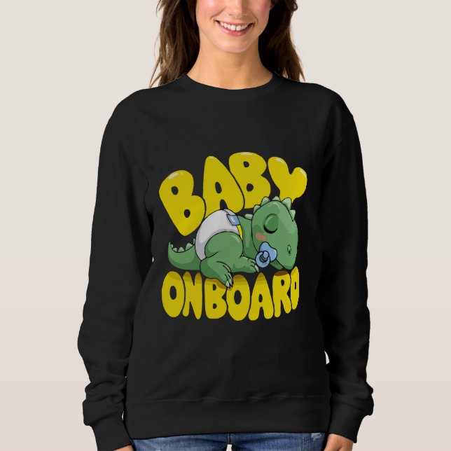 Sweatshirt Bébé Dinosaur Migné À Bord Décal De Voiture | Dorm (Devant)