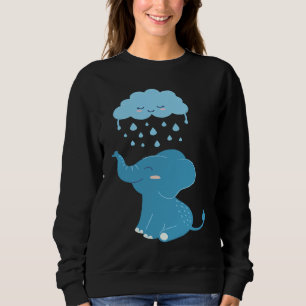 Sweatshirt bébé éléphant mignon sous la pluie
