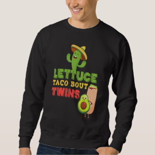 Sweatshirt Bébé Faire-part Laitue Taco Bout A Twins
