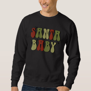 Sweatshirt Bébé Santa Noël rétro Merry Xmas pour hommes femme