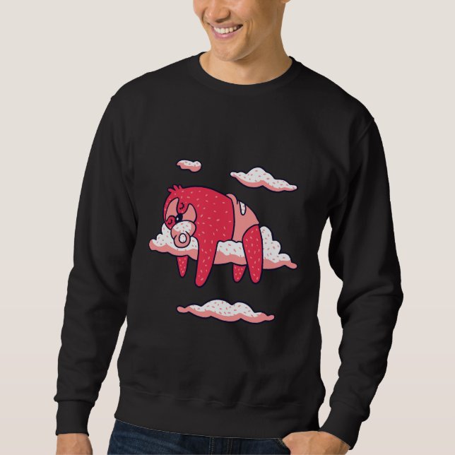 Sweatshirt Bébé Sloth Dormir (Devant)