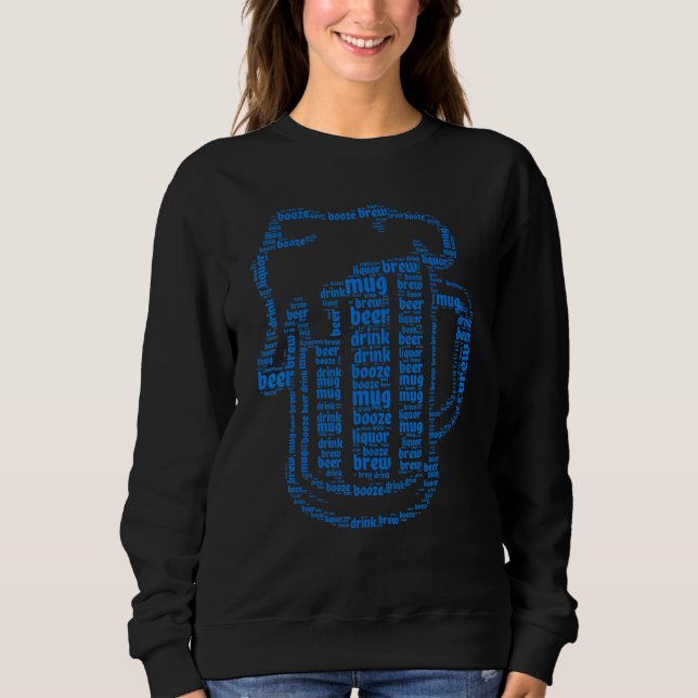Sweatshirt Beer  Dad Beer Mug Word Cloud (Devant)