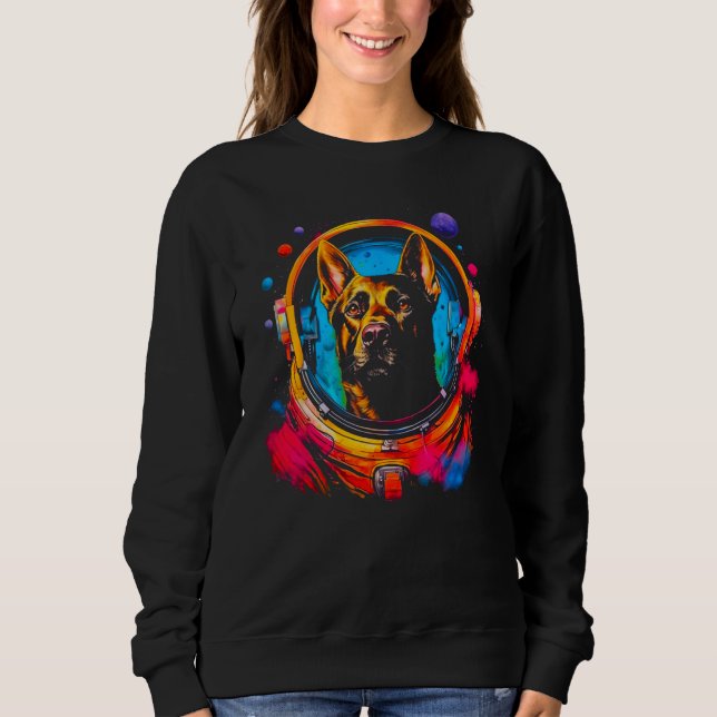 Sweatshirt Belgian Malinois  Astronaut Dog (Devant)