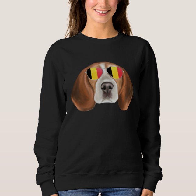 Sweatshirt Belgium Flag Beagle Dog Belgium Pocket (Devant)
