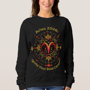 Sweatshirt Bélier 2026 Mandala du zodiaque Astrologie du si