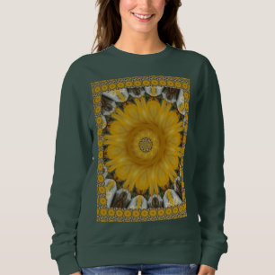 Sweatshirt Belle Dorée Fleur Soleil Design Lumineux
