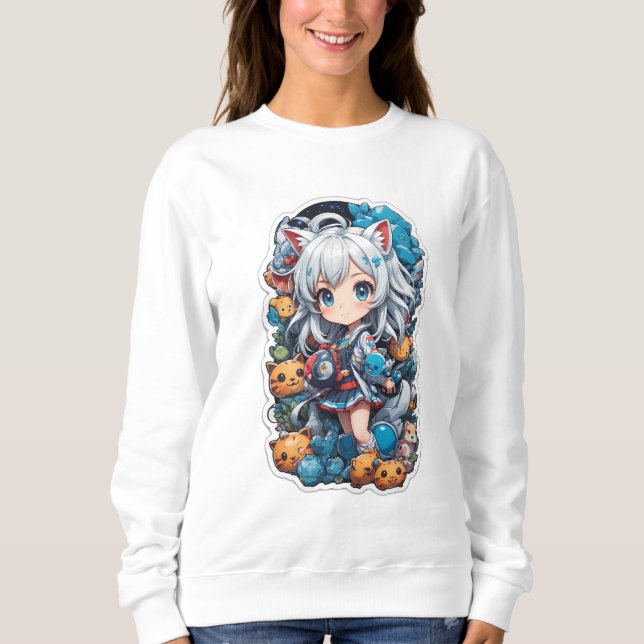 Sweatshirt Belle et belle Anime Style (Devant)