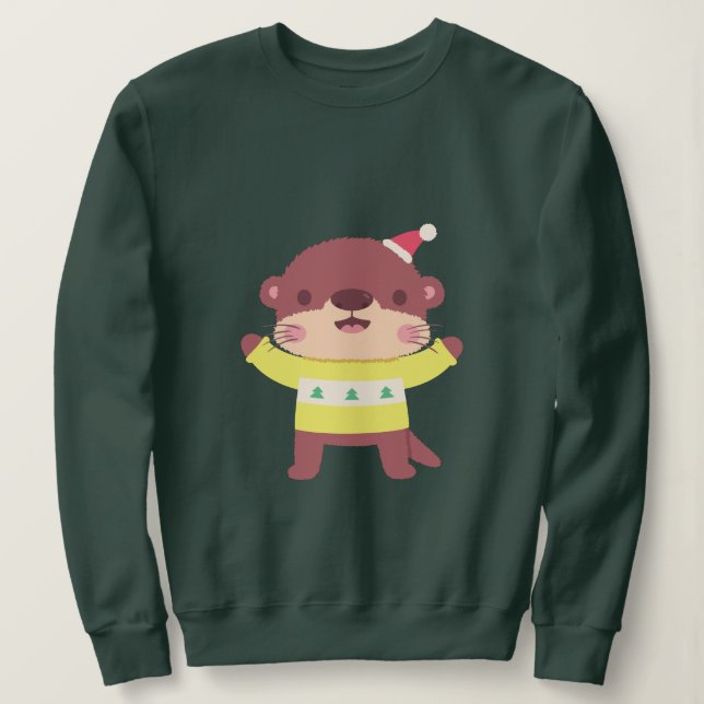 Sweatshirt Belle Loupe de Noël (Design devant)