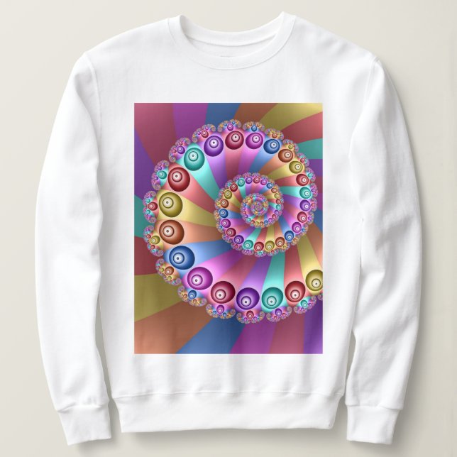 Sweatshirt Belles couleurs arc-en-ciel Art fractal Abstrait (Design devant)