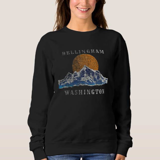 Sweatshirt Bellingham Washington Mountain Sunset Scene (Devant)