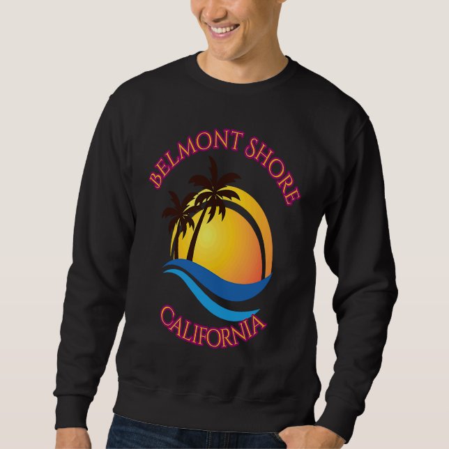 Sweatshirt Belmont Shore Beach Surf  California (Devant)