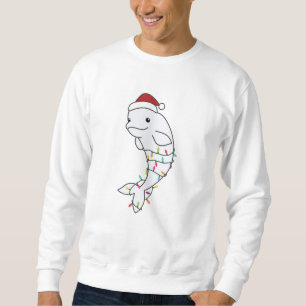 Sweatshirt Béluga Baleine Joyeux Noël Animaux d'hiver Baleine
