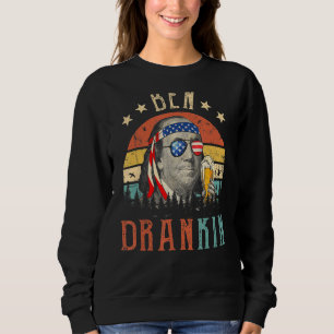 Sweatshirt Ben Drankin 4 juillet Benjamin Franklin Men Amer