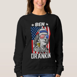 Sweatshirt Ben Drankin 4 juillet Drapeau américain Benjamin F