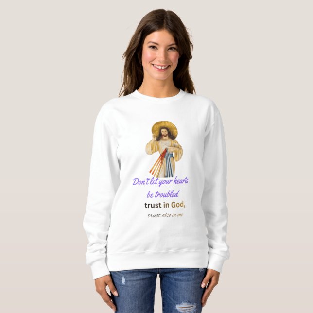 Sweatshirt Bénédictions de Jésus (Devant entier)