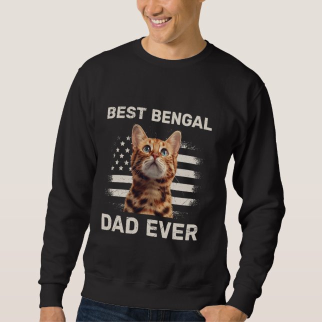 Sweatshirt Bengale Chat BEST BENGAL CHAT DAD JAMAIS drôle Ben (Devant)