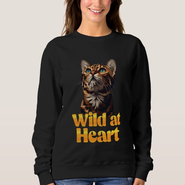 Sweatshirt Bengale Chats WILD AU COEUR Bengale Chats Propriét (Devant)