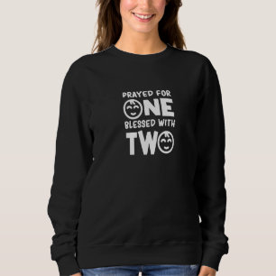 Sweatshirt Béni Avec Deux Jumeaux De Grossesse Naissance