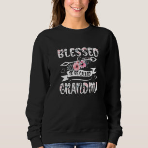 Sweatshirt Béni D'Être Appelé Grand-Mère Filles Mères Florale