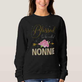 Sweatshirt Béni d'être appelé Nonnie Fête des Mères mignonne