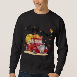 Sweatshirt Béni Nana Camion Rouge tenant Citrouille Automne A