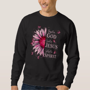 Sweatshirt Béni Par Dieu - Aimé Par Jésus Tournesol Rose