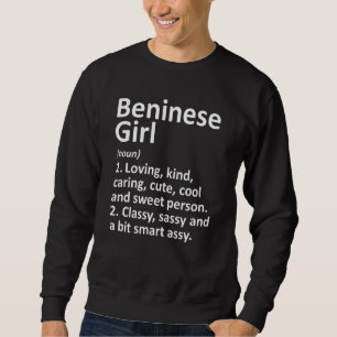 Sweatshirt Beninese Girl Bénin Funny Country Home Racines Des