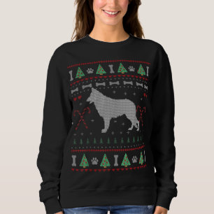 Sweatshirt Berger Allemand Noël Douille moche Drôle Chien L