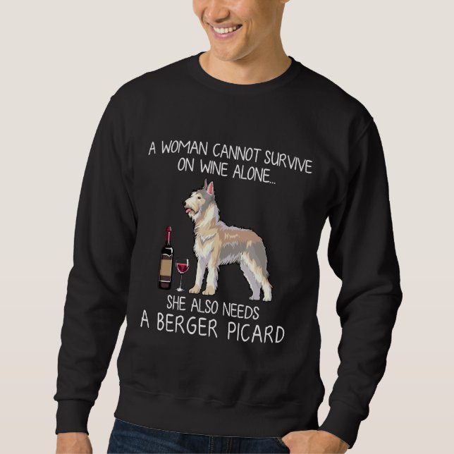 Sweatshirt Berger Picard Et Chien À Vins (Devant)