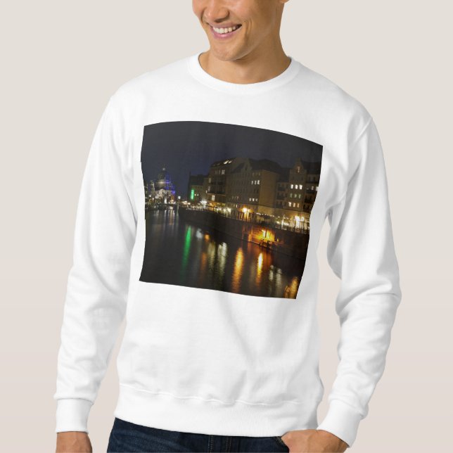 Sweatshirt Berlin Allemagne Nuit Spree Deutschland Nacht (Devant)
