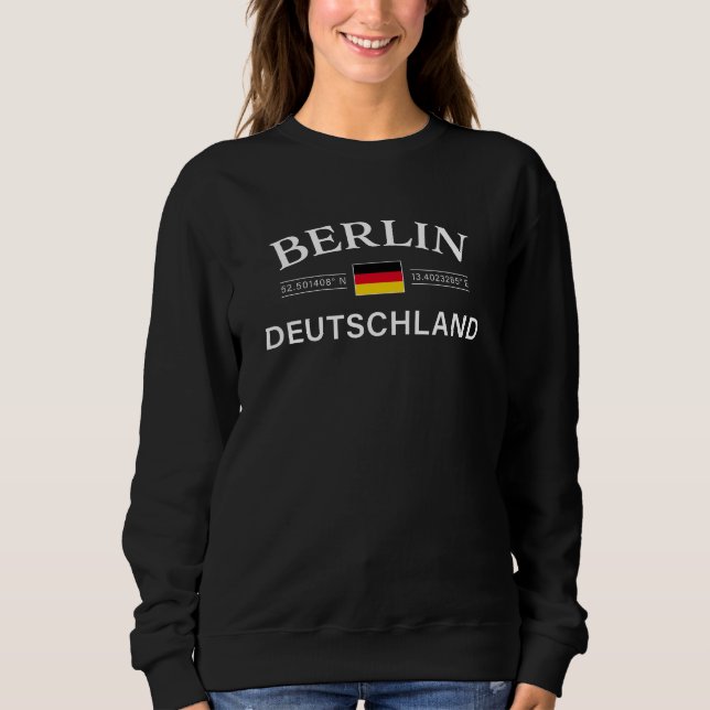 Sweatshirt Berlin Deutschland coordonne allemand (Devant)