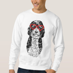Sweatshirt Bernedoodle Valentines Day Doodle Chien maman Chie