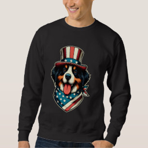 Sweatshirt Bernese Mountain Dog 4 juillet Patriotique USA Fla