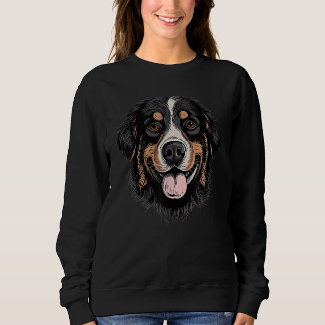 Sweatshirt Bernese Mountain Dog Cute Happy Little Berner Pupp (Devant)