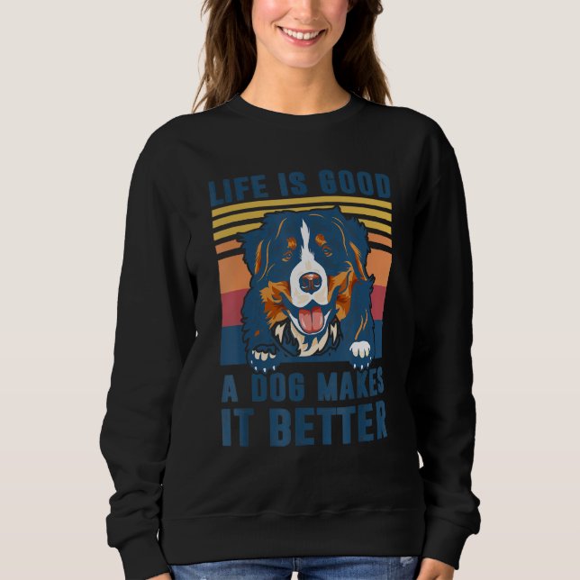 Sweatshirt Bernese Mountain Dog Fundy Chien Papa Maman Hommes (Devant)