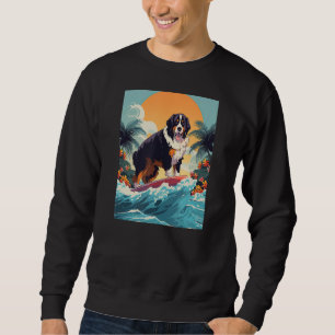 Sweatshirt Bernese Mountain Dog Surfing Funny Beach