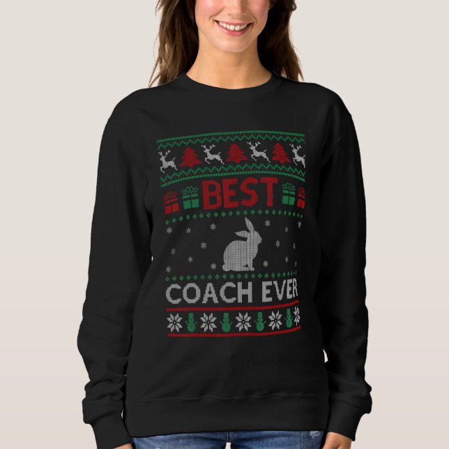 Sweatshirt Best Coach Ever  Group Matching Coach Christmas Pa (Devant)