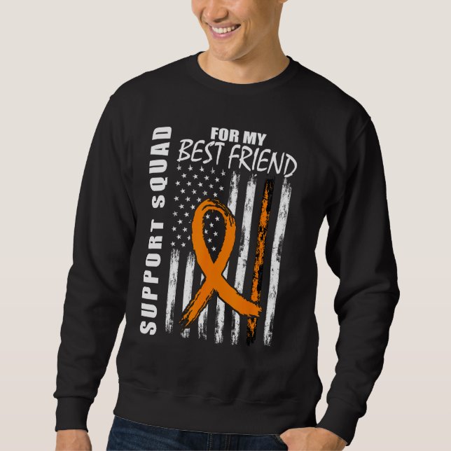 Sweatshirt Best Friend Support Leukemia Awareness Flag Suppor (Devant)