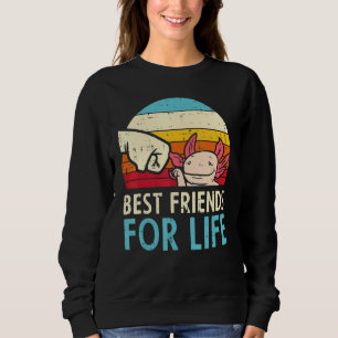 Sweatshirt Best Friends For Life Axolotl Fist Bump Retro Boys
