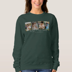 Sweatshirt Best Mom Ever Modern Script 4 Photos Collage Cadea