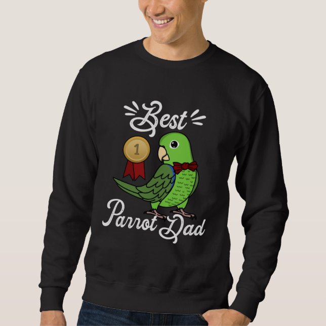 Sweatshirt Best Parrot Dad I Green Parrotlet (Devant)