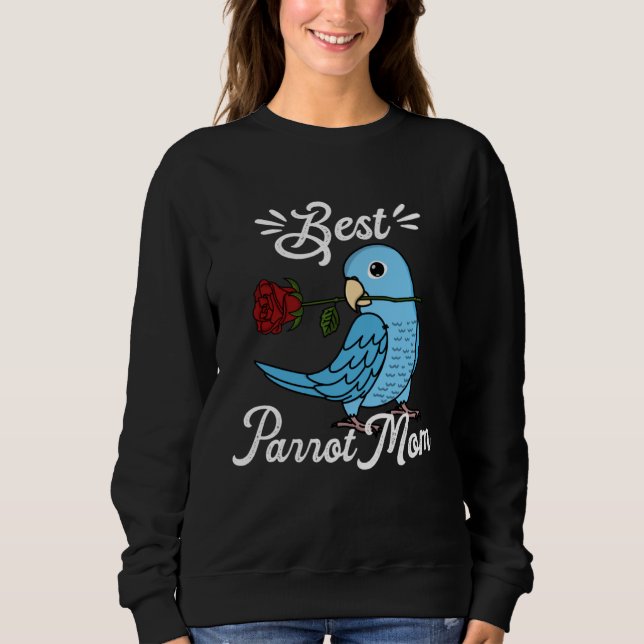 Sweatshirt Best Parrot Mom I Blue Parrotlet (Devant)
