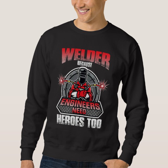Sweatshirt Best Welding Retro Pipeliner Ironworker Welder (Devant)