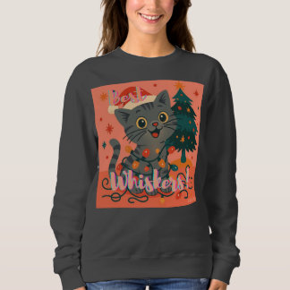 Sweatshirt Best Whiskers! Funny Santa Cat