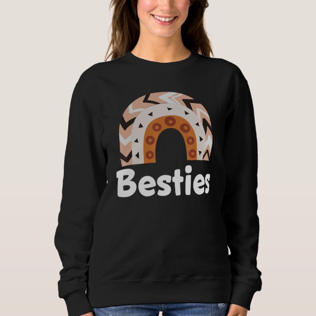 Sweatshirt Besties BFF Heart Best Friends Bestie (Devant)